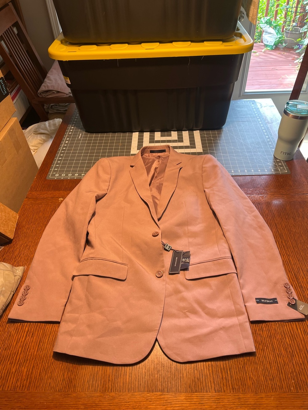 Men's Dusty Rose Blazer - Slim Fit size 40L